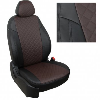 14 999 р. Чехлы на сиденья Ромб (к. Comfort Luxe экокожа) Автопилот  Уаз Патриот ( 23632,  3163 5 дв.) (2016-2025) 2-ой рестайлинг пикап, 2-ой рестайлинг (черный/шоколад)  с доставкой в г. Таганрог. Увеличить фотографию 2