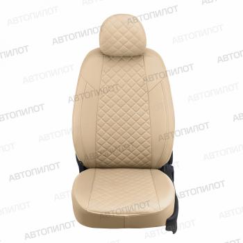 7 999 р. Чехлы на сиденья Ромб (к. Comfort Luxe экокожа) Автопилот  Уаз Патриот ( 23632,  3163 5 дв.) (2016-2025) 2-ой рестайлинг пикап, 2-ой рестайлинг (бежевый)  с доставкой в г. Таганрог. Увеличить фотографию 3