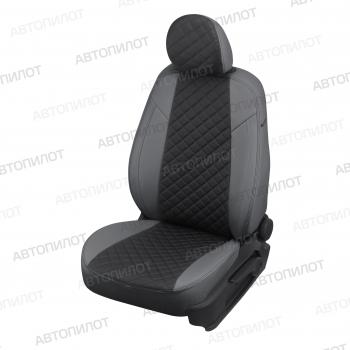 7 999 р. Чехлы на сиденья Ромб (к. Comfort Luxe экокожа) Автопилот  Уаз Патриот ( 23632,  3163 5 дв.) (2016-2025) 2-ой рестайлинг пикап, 2-ой рестайлинг (серый/черный)  с доставкой в г. Таганрог. Увеличить фотографию 1