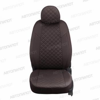 14 499 р. Чехлы на сиденья Ромб (к. Comfort Luxe экокожа) Автопилот  Уаз Патриот ( 23632,  3163 5 дв.) (2016-2025) 2-ой рестайлинг пикап, 2-ой рестайлинг (шоколад)  с доставкой в г. Таганрог. Увеличить фотографию 3