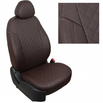 14 499 р. Чехлы на сиденья Ромб (к. Comfort Luxe экокожа) Автопилот  Уаз Патриот ( 23632,  3163 5 дв.) (2016-2025) 2-ой рестайлинг пикап, 2-ой рестайлинг (шоколад)  с доставкой в г. Таганрог. Увеличить фотографию 2