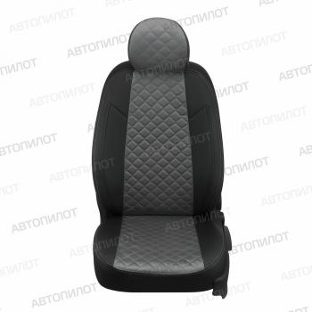 14 499 р.  Чехлы на сиденья Алькантара ромб (к. Comfort Luxe экокожа) Автопилот  Уаз Патриот  23632 (2016-2025) 2-ой рестайлинг пикап (черный/серый)  с доставкой в г. Таганрог. Увеличить фотографию 4