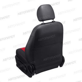 14 499 р. Чехлы на сиденья Алькантара ромб (к. Comfort Luxe экокожа) Автопилот  Уаз Патриот  23632 (2016-2025) 2-ой рестайлинг пикап (черный/красный)  с доставкой в г. Таганрог. Увеличить фотографию 4