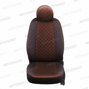 14 899 р. Чехлы на сиденья Алькантара ромб (к. Comfort Luxe экокожа) Автопилот  Уаз Патриот  23632 (2016-2025) 2-ой рестайлинг пикап (шоколад)  с доставкой в г. Таганрог. Увеличить фотографию 3