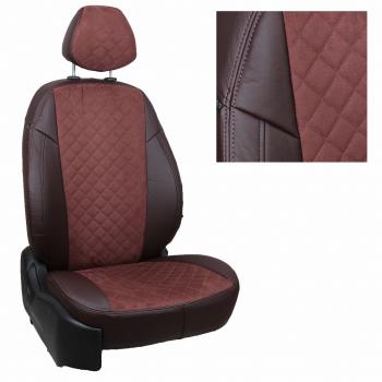 14 899 р. Чехлы на сиденья Алькантара ромб (к. Comfort Luxe экокожа) Автопилот  Уаз Патриот  23632 (2016-2025) 2-ой рестайлинг пикап (шоколад)  с доставкой в г. Таганрог. Увеличить фотографию 2