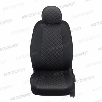 14 499 р. Чехлы на сиденья Ромб (к. Comfort Luxe экокожа) Автопилот  Уаз Патриот ( 23632,  3163 5 дв.) (2016-2025) 2-ой рестайлинг пикап, 2-ой рестайлинг (черный/строчка красная)  с доставкой в г. Таганрог. Увеличить фотографию 5