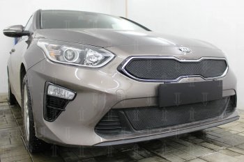 3 099 р. Защитная сетка в бампер (низ, ячейка 3х7 мм) Alfeco Стандарт KIA Ceed 3 CD универсал (2018-2024) (Чёрная)  с доставкой в г. Таганрог. Увеличить фотографию 5