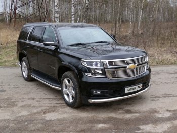 Защита переднего бампера нижняя 76,1 мм ТСС Тюнинг Chevrolet (Шевролет) Tahoe (Тахо)  GMT900 (2006-2013) GMT900 5 дв.  (нержавейка)