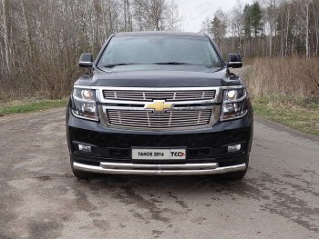 36 999 р. Защита передняя нижняя двойная 76,1*50,8 мм Тюнинг  Chevrolet Tahoe ( GMT900,  K2UC) (2006-2021) 5 дв. (нержавейка)  с доставкой в г. Таганрог. Увеличить фотографию 1