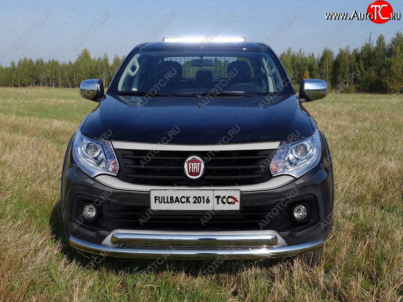 28 699 р. Защита передняя нижняя двойная 76,1*75 мм ТСС Тюнинг Fiat Fullback (2016-2018) (нержавейка)  с доставкой в г. Таганрог