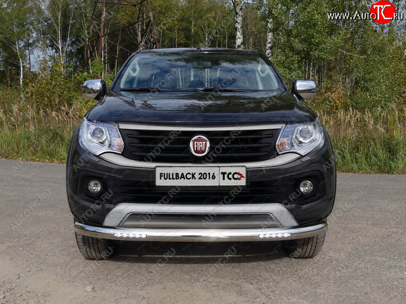 39 999 р. Защита переднего бампера нижняя с ДХО 76,1 мм ТСС Тюнинг Fiat Fullback (2016-2018) (нержавейка)  с доставкой в г. Таганрог