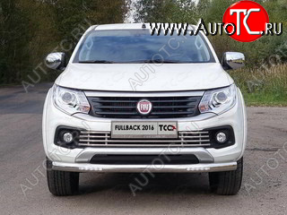 9 349 р. Нижняя декоративная вставка в бампер ТСС Тюнинг  Fiat Fullback (2016-2018) (d 16 мм )  с доставкой в г. Таганрог