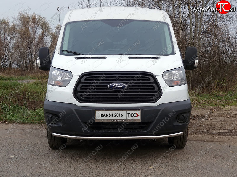 16 549 р. Защита переднего бампера нижняя 42,4 мм ТСС Тюнинг  Ford Transit Connect (2013-2018) (нержавейка)  с доставкой в г. Таганрог