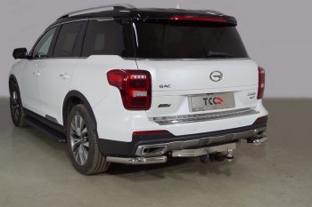 Защита заднего бампера (2.0T 4WD, уголки, d60,3 мм) TCC GAC GS8 (2016-2023)