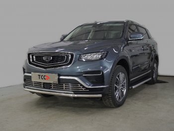 Защита переднего бампера нижняя 42,4 мм ТСС Тюнинг Geely (Джили) Atlas Pro (атлас)  NL3 (2019-2024) NL3  (нержавейка)