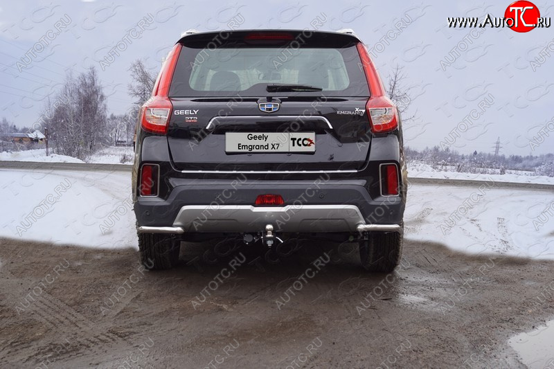 7 799 р. Защита заднего бампера (уголки, d42,4 мм) TCC  Geely Emgrand X7 (2019-2021) 2-ой рестайлинг  с доставкой в г. Таганрог