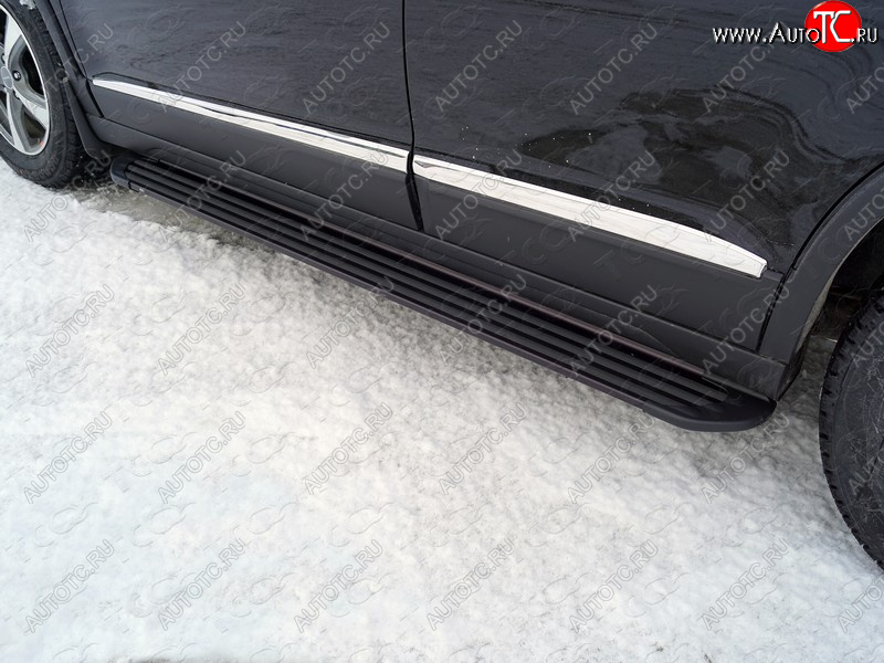 21 999 р. Пороги алюминиевые Slim Line ТСС Тюнинг  Haval H6 (2013-2020) (Black)  с доставкой в г. Таганрог