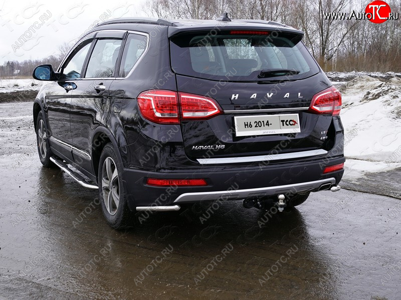 13 449 р. Защита заднего бампера (уголки, d42,4 мм) TCC  Haval H6 (2013-2020)  с доставкой в г. Таганрог