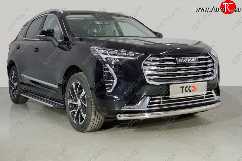 14 799 р. Защита переднего бампера нижняя d60,3 мм ТСС Тюнинг Haval Jolion дорестайлинг (2020-2024) (кроме комплектации Comfort)  с доставкой в г. Таганрог