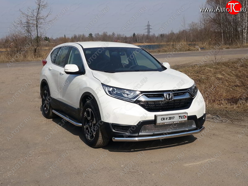 19 999 р. Защита переднего бампера нижняя d60,3 мм ТСС Тюнинг  Honda CR-V  RW,RT (2016-2020) дорестайлинг (нержавейка)  с доставкой в г. Таганрог