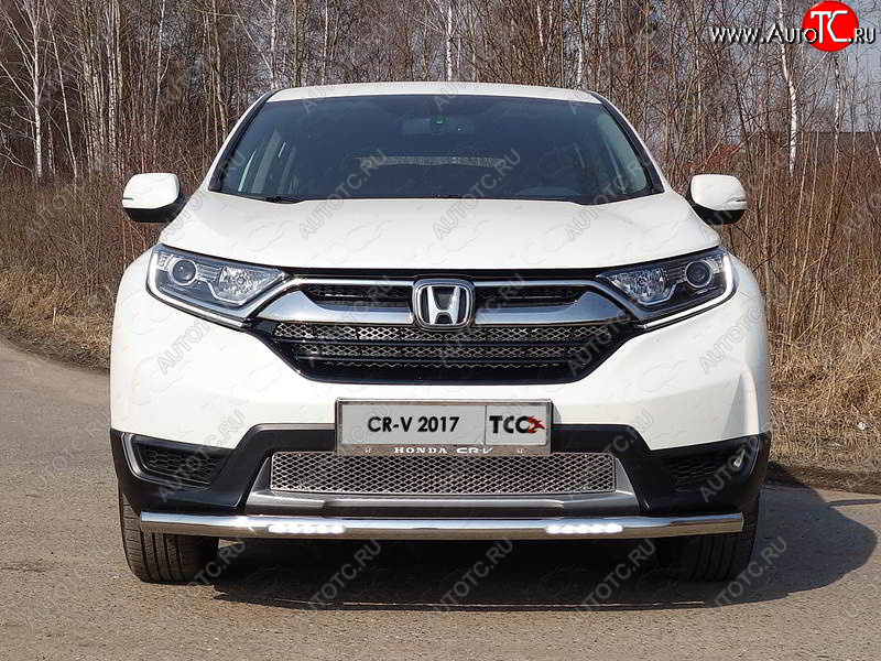 35 849 р. Защита переднего бампера нижняя с ДХО 60,3 мм  Honda CR-V  RW,RT (2016-2020) дорестайлинг (нержавейка)  с доставкой в г. Таганрог