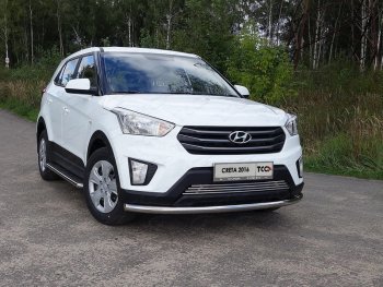 18 699 р. Защита переднего бампера нижняя d60,3 мм ТСС Тюнинг  Hyundai Creta  GS (2015-2019) дорестайлинг (нержавейка)  с доставкой в г. Таганрог. Увеличить фотографию 1