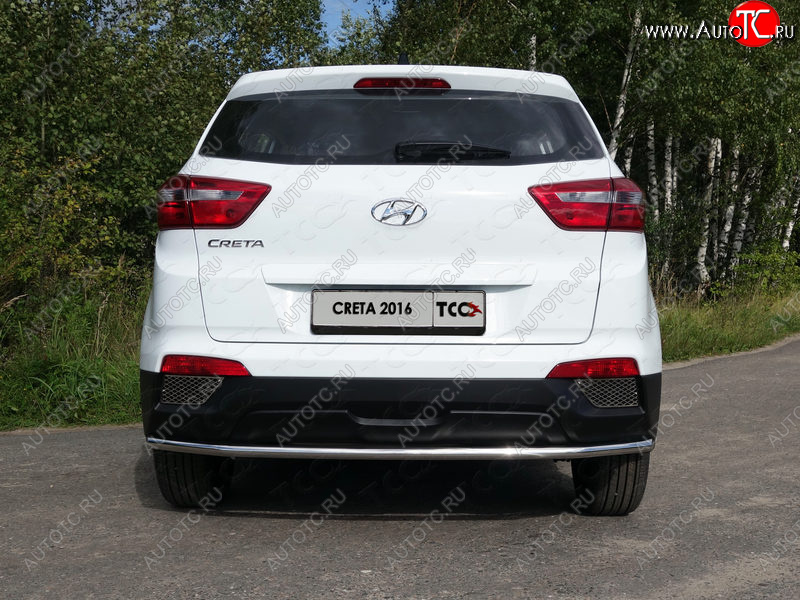 16 899 р. Защита задняя (нержавейка d42,4 мм), ТСС Тюнинг  Hyundai Creta  GS (2015-2019) дорестайлинг  с доставкой в г. Таганрог