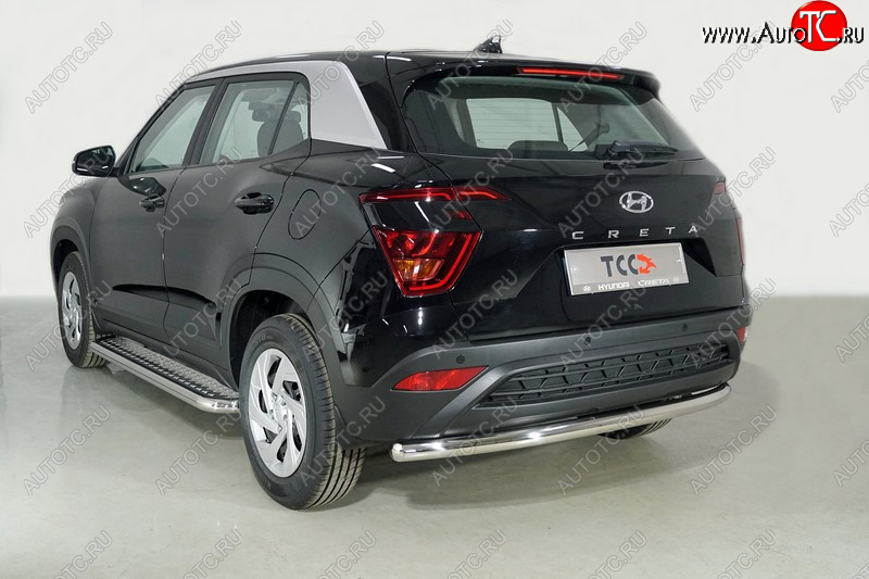 20 899 р. Защита задняя (нержавейка 60,3 мм) ТСС Тюнинг  Hyundai Creta  SU (2020-2022)  с доставкой в г. Таганрог