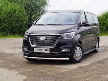 22 999 р. Защита переднего бампера нижняя d60,3 мм ТСС Тюнинг  Hyundai Starex/Grand Starex/H1  TQ (2017-2022) 2-ой рестайлинг (нержавейка)  с доставкой в г. Таганрог. Увеличить фотографию 1