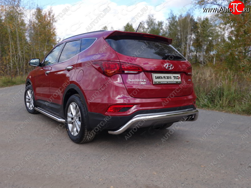 24 949 р. Защита задняя (нержавейка 60,3 мм) ТСС Тюнинг  Hyundai Santa Fe  DM (2015-2019) рестайлинг  с доставкой в г. Таганрог