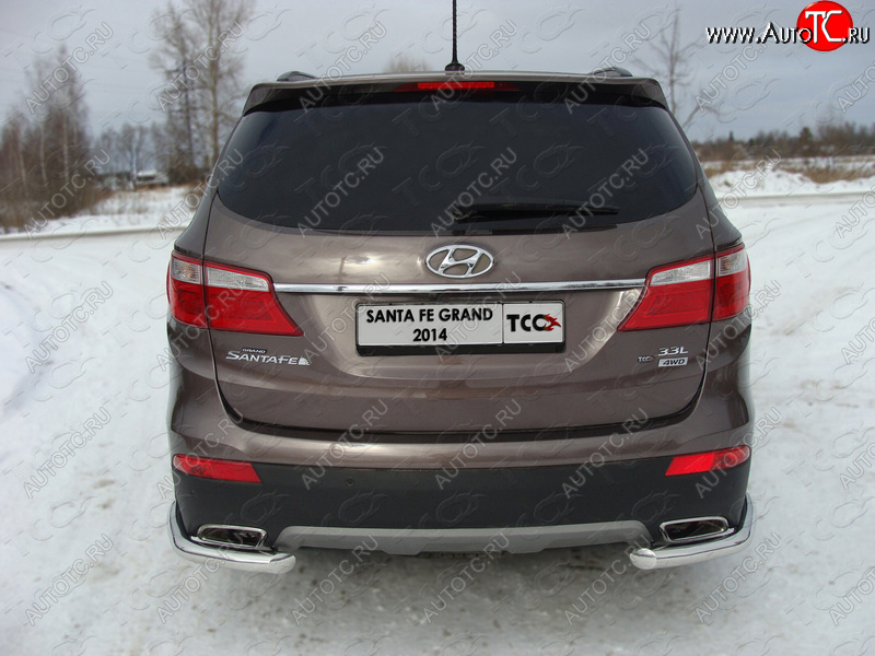 17 999 р. Защита заднего бампера (уголки, d60,3 мм) TCC  Hyundai Grand Santa Fe  1 DM (2013-2016) дорестайлинг  с доставкой в г. Таганрог