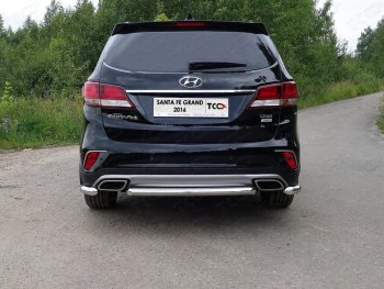 12 299 р. Защита задняя (центральная 60,3 мм) ТСС Тюнинг  Hyundai Santa Fe  DM (2015-2019) рестайлинг (центральная)  с доставкой в г. Таганрог. Увеличить фотографию 1