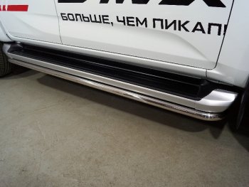 26 449 р. Защита порогов алюминий 42,4 мм, ТСС Тюнинг  Isuzu D-Max  RG (2020-2023) DoubleCab  с доставкой в г. Таганрог. Увеличить фотографию 1