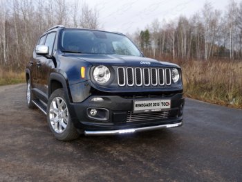 39 999 р. Защита переднего бампера нижняя с ДХО 60,3 мм ТСС Тюнинг  Jeep Renegade (2015-2025) (нержавейка)  с доставкой в г. Таганрог. Увеличить фотографию 1