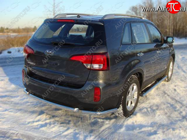 13 399 р. Защита заднего бампера (уголки, d60,3 мм) TCC  KIA Sorento  UM/Prime (2014-2018) дорестайлинг  с доставкой в г. Таганрог