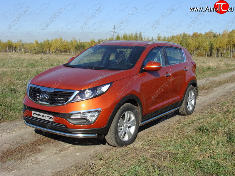 17 999 р. Защита переднего бампера нижняя d60,3 мм ТСС Тюнинг KIA Sportage 3 SL дорестайлинг (2010-2014) (нержавейка)  с доставкой в г. Таганрог