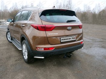 Защита заднего бампера (уголки, d42,4 мм) TCC KIA (КИА) Sportage (Спортаж)  4 QL (2016-2018) 4 QL дорестайлинг