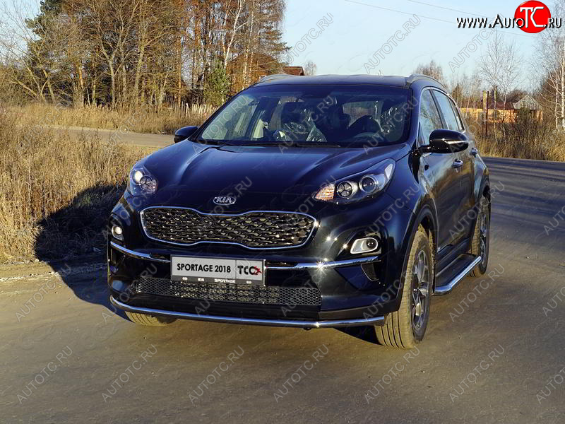 17 999 р. Защита переднего бампера нижняя d42,4 мм ТСС Тюнинг  KIA Sportage  4 QL (2018-2022) рестайлинг  с доставкой в г. Таганрог