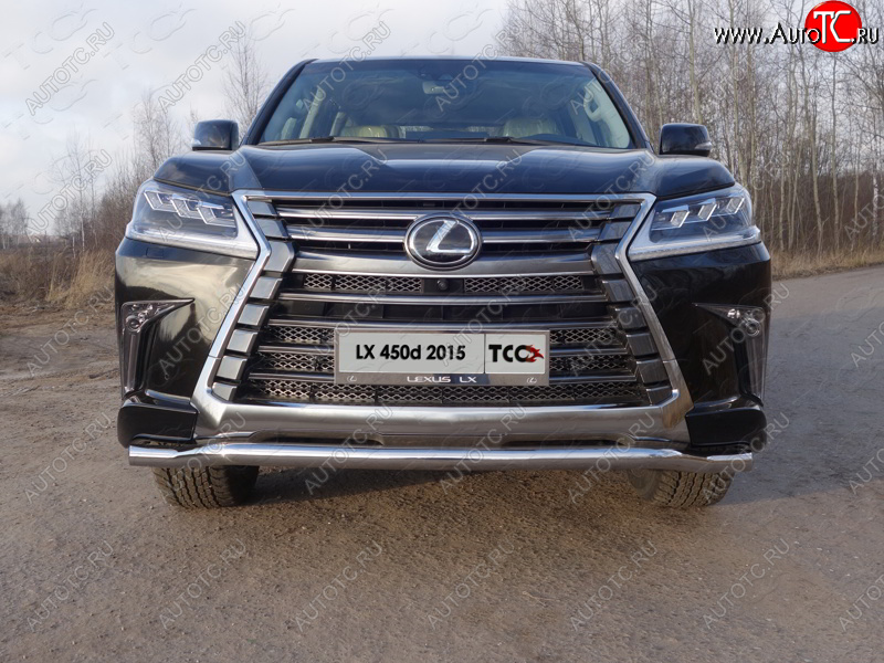 25 599 р. Защита переднего бампера нижняя d60,3 мм ТСС Тюнинг Lexus LX450d J200 2-ой рестайлинг (2015-2022) (нержавейка)  с доставкой в г. Таганрог