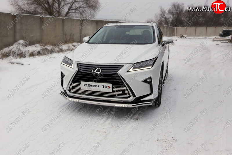 42 999 р. Защита переднего бампера нижняя с ДХО 60,3 мм ТСС Тюнинг Lexus RX450H AL10 дорестайлинг (2009-2012) (нержавейка)  с доставкой в г. Таганрог