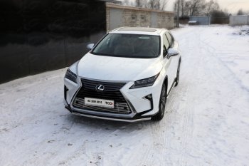 20 599 р. Защита переднего бампера нижняя d42,4 мм ТСС Тюнинг Lexus RX450H AL10 дорестайлинг (2009-2012) (нержавейка)  с доставкой в г. Таганрог. Увеличить фотографию 1