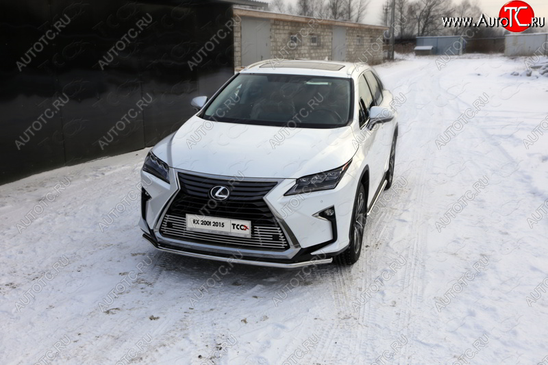 20 999 р. Защита переднего бампера нижняя d42,4 мм ТСС Тюнинг Lexus RX350 AL10 рестайлинг (2012-2015) (нержавейка)  с доставкой в г. Таганрог