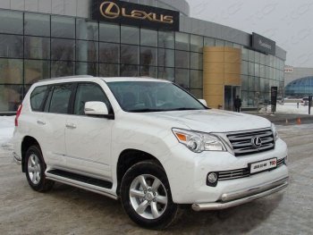 38 949 р. Защита переднего бампера нижняя d76,1*75 мм ТСС Тюнинг  Lexus GX460  J150 (2009-2013) дорестайлинг (нержавейка)  с доставкой в г. Таганрог. Увеличить фотографию 1