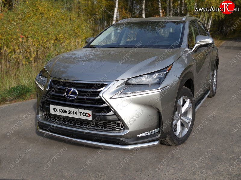 21 799 р. Защита переднего бампера нижняя d60,3 мм ТСС Тюнинг  Lexus NX300h  Z10 (2014-2017) дорестайлинг (нержавейка)  с доставкой в г. Таганрог