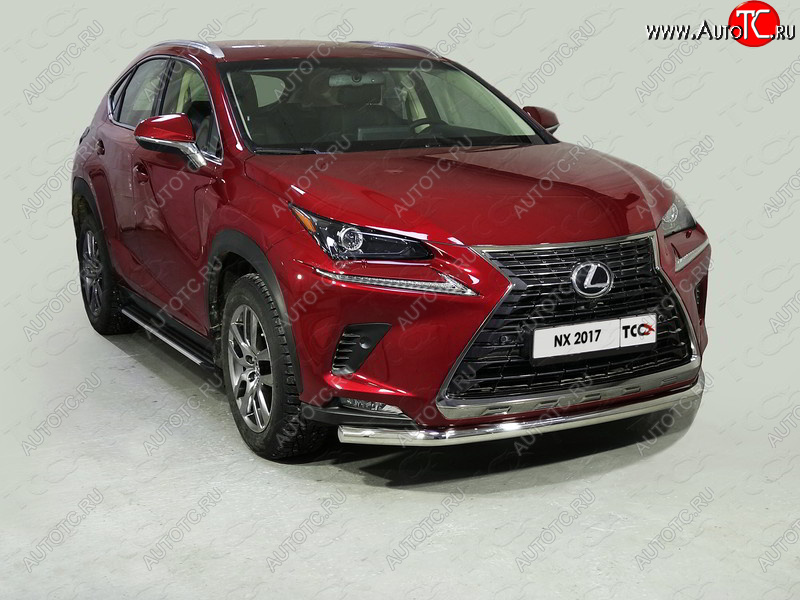 21 799 р. Защита переднего бампера нижняя d60,3 мм ТСС Тюнинг  Lexus NX200  Z10 (2017-2021) рестайлинг (нержавейка)  с доставкой в г. Таганрог