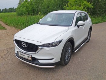 17 649 р. Защита переднего бампера нижняя d60,3 мм ТСС Тюнинг  Mazda CX-5  KF (2016-2025) (нержавейка)  с доставкой в г. Таганрог. Увеличить фотографию 1