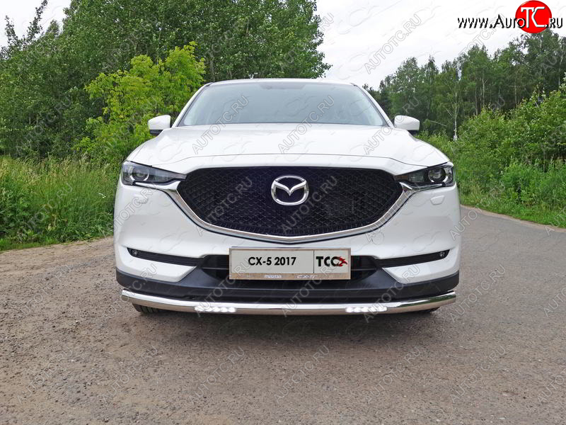 38 949 р. Защита переднего бампера нижняя с ДХО 60,3 мм ТСС Тюнинг Mazda CX-5 KF (2016-2024) (нержавейка)  с доставкой в г. Таганрог