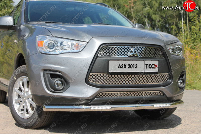 33 999 р. Защита переднего бампера нижняя с ДХО 60,3 мм ТСС Тюнинг  Mitsubishi ASX (2013-2016) 1-ый рестайлинг (нержавейка)  с доставкой в г. Таганрог