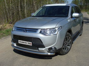 Защита переднего бампера нижняя d60,3 мм ТСС Тюнинг Mitsubishi (Митсубиси) Outlander (Аутлэндэр)  GF (2014-2016) GF 1-ый рестайлинг  (нержавейка)