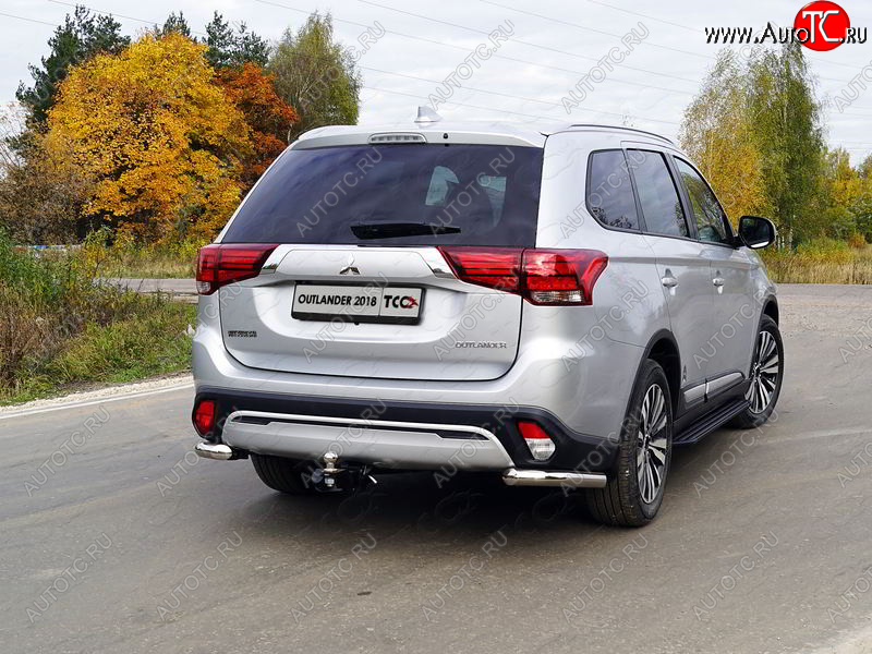 22 999 р. Защита заднего бампера (уголки, d60,3 мм) TCC Mitsubishi Outlander GF 3-ий рестайлинг (2018-2022)  с доставкой в г. Таганрог